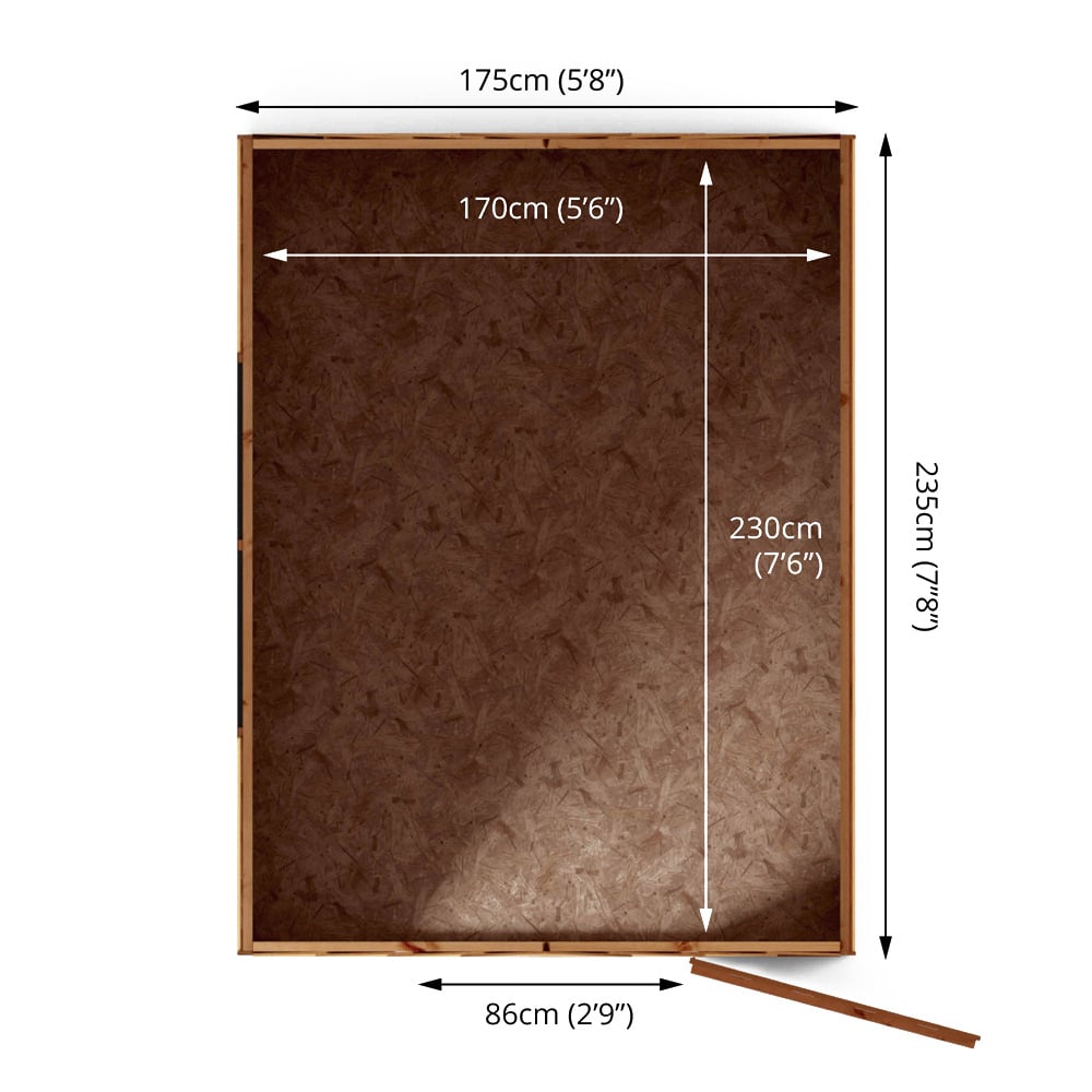 Mercia 8 x 6ft Overlap Apex Shed Image 9