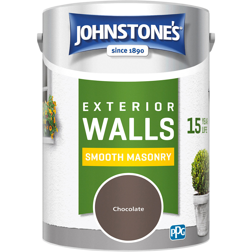 Johnstone's Smooth Masonry Paint - Chocolate / 5l Image 2