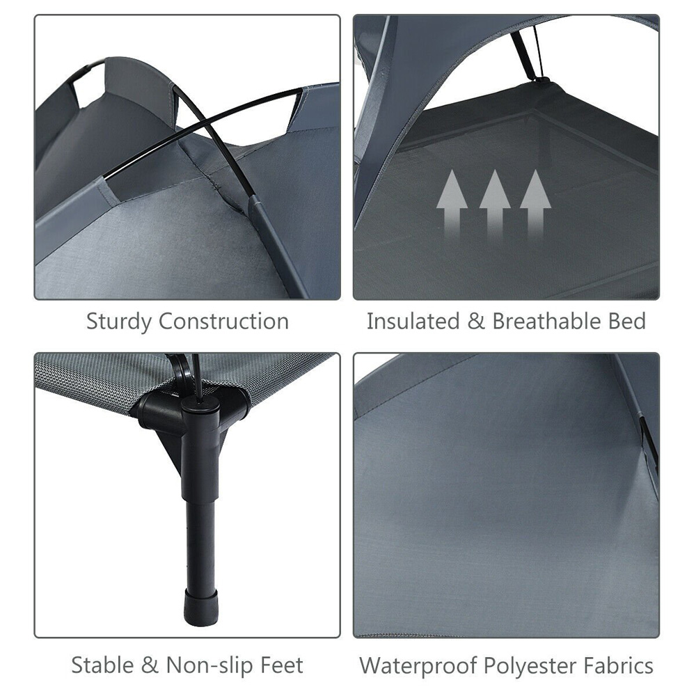 Costway Elevated Pet Bed with Removable Canopy Image 6