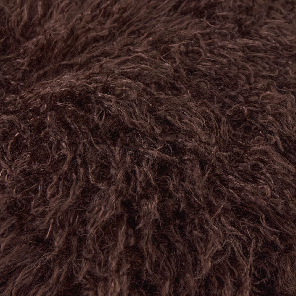 Furn Rowan Chocolate Faux Fur Reversible Cushion 50 x 50cm Image 3