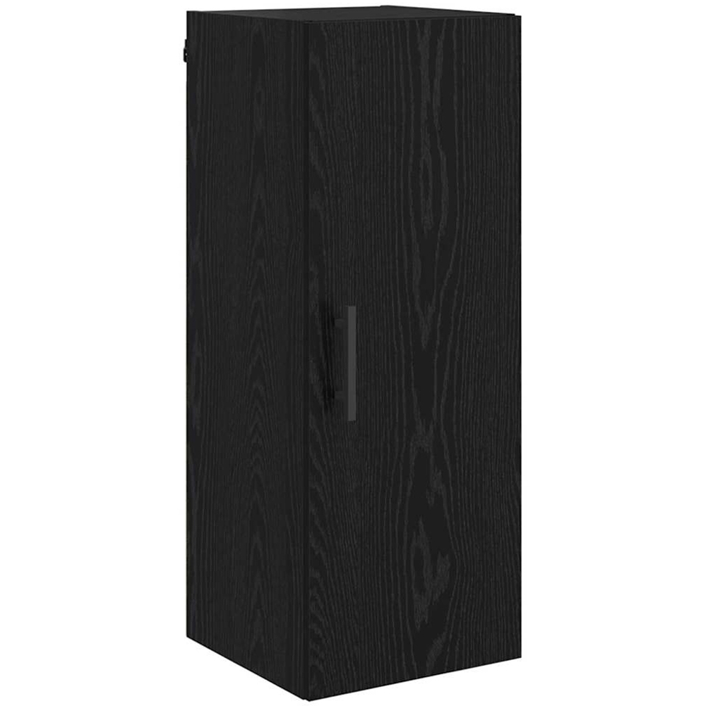 vidaXL Single Door 3 Drawer Black Oak Sideboard Image 9