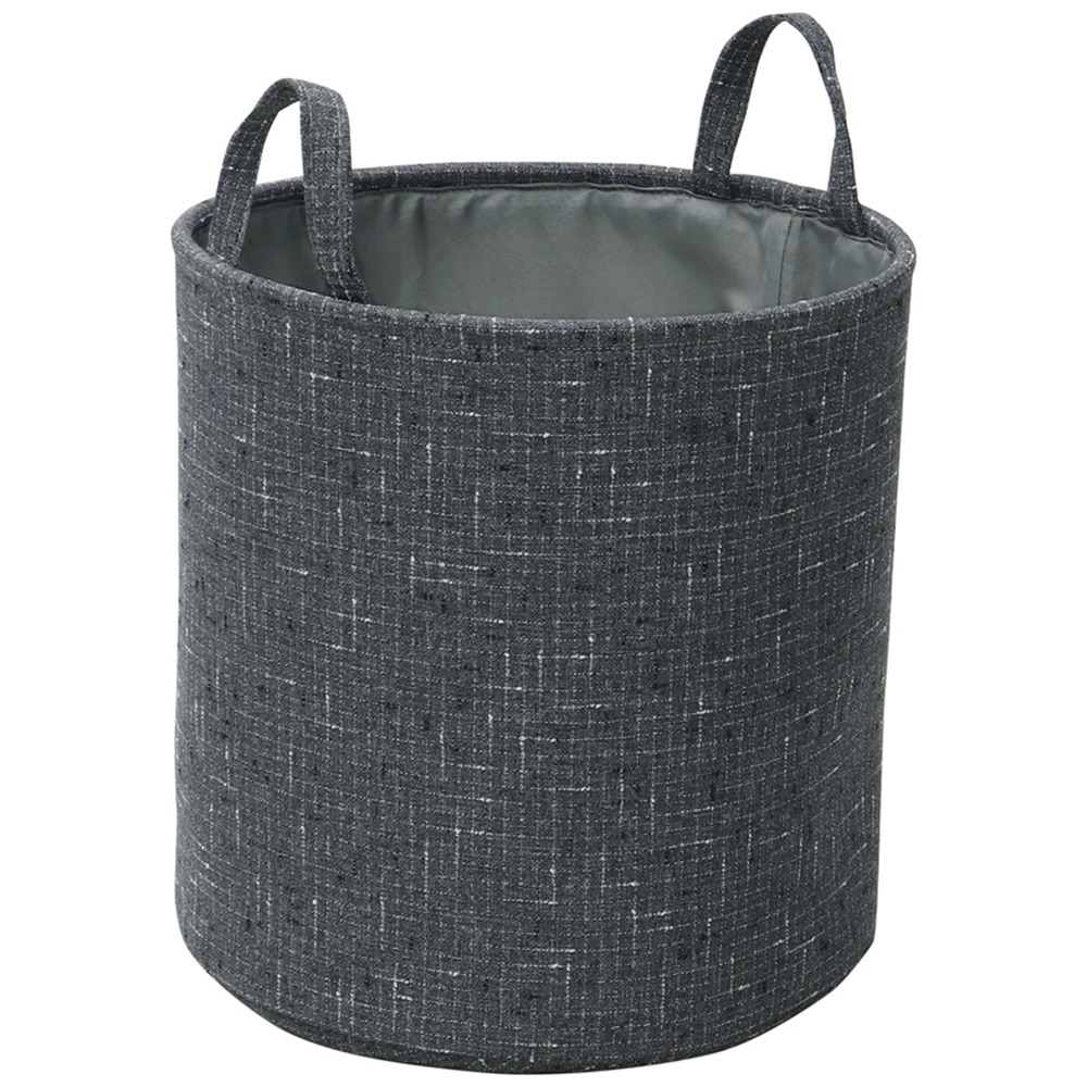 JVL Shadow Round Fabric Storage Baskets Set of 3 Image 4