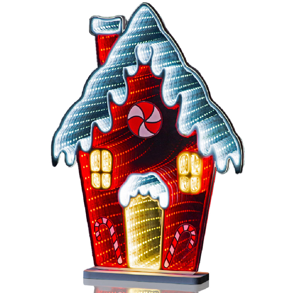 The Christmas Workshop 266 Multicolour LED Xmas House Double Sided Infinity Light 1.3ft Image 2