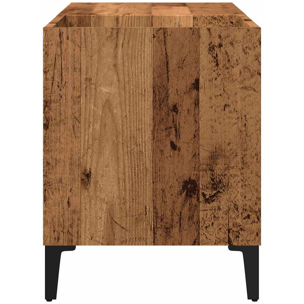 vidaXL 2 Shelf Old Wood Record Cabinet Image 5