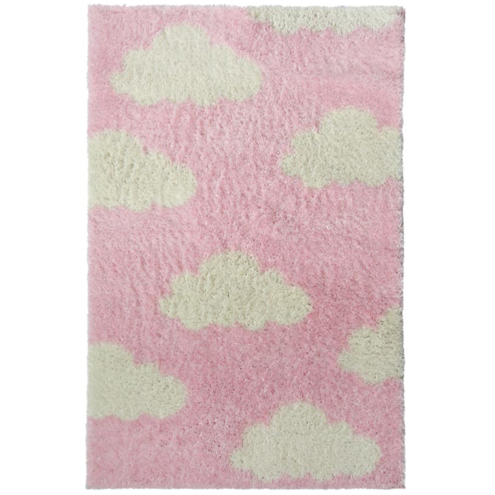 Homemaker Pink Snug Cloud Shaggy Rug 80 x 120cm Image 1