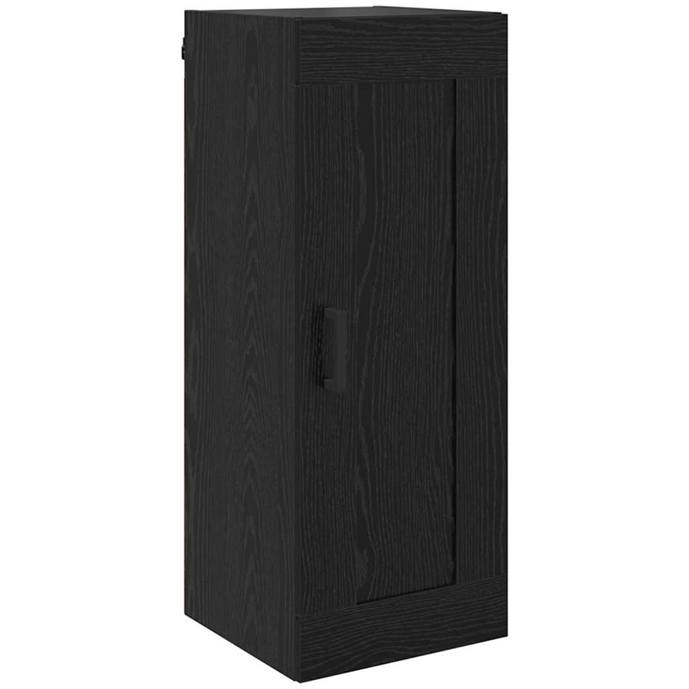 vidaXL 2 Door 6 Shelf Black Oak Highboard with Metal Legs Image 7