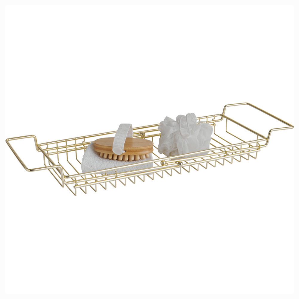Wilko Extendable Gold Effect Bath Bridge Wilko