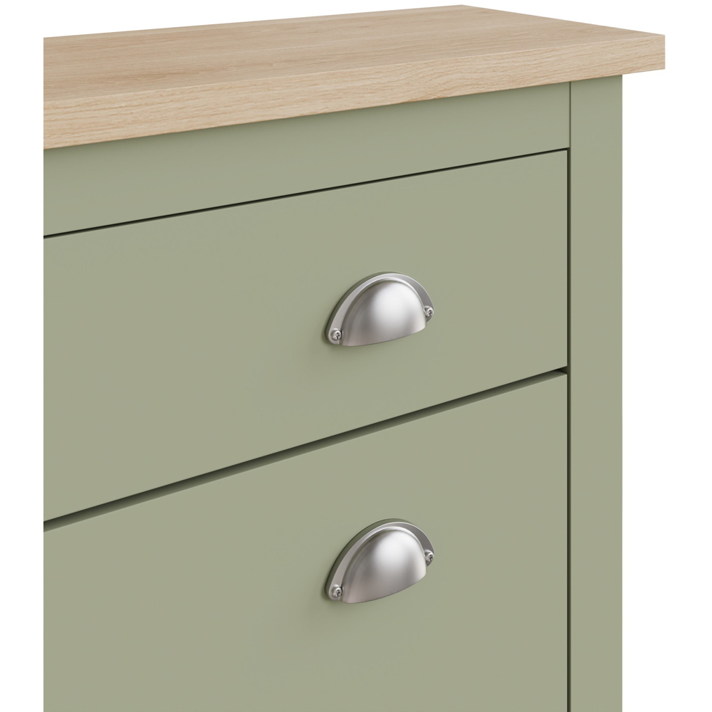 GFW Lancaster 2 Door Single Drawer Sage Green Shoe Cabinet Image 6
