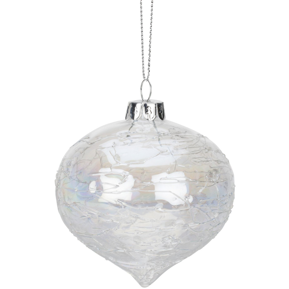 Lustre Glitter Glass Droplet - Silver Image