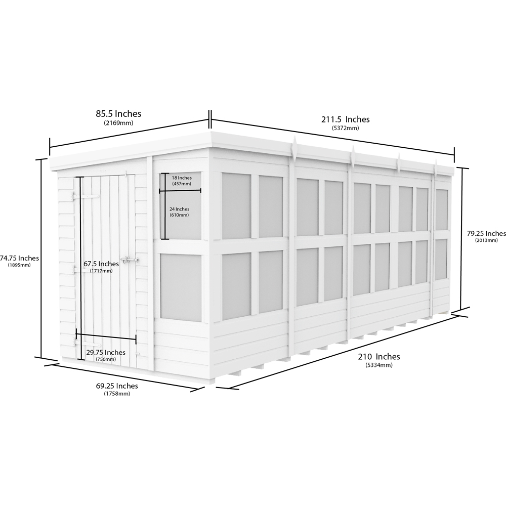 DIY Sheds 18 x 6ft Tongue and Groove Timber Apex Potting Shed Image 7