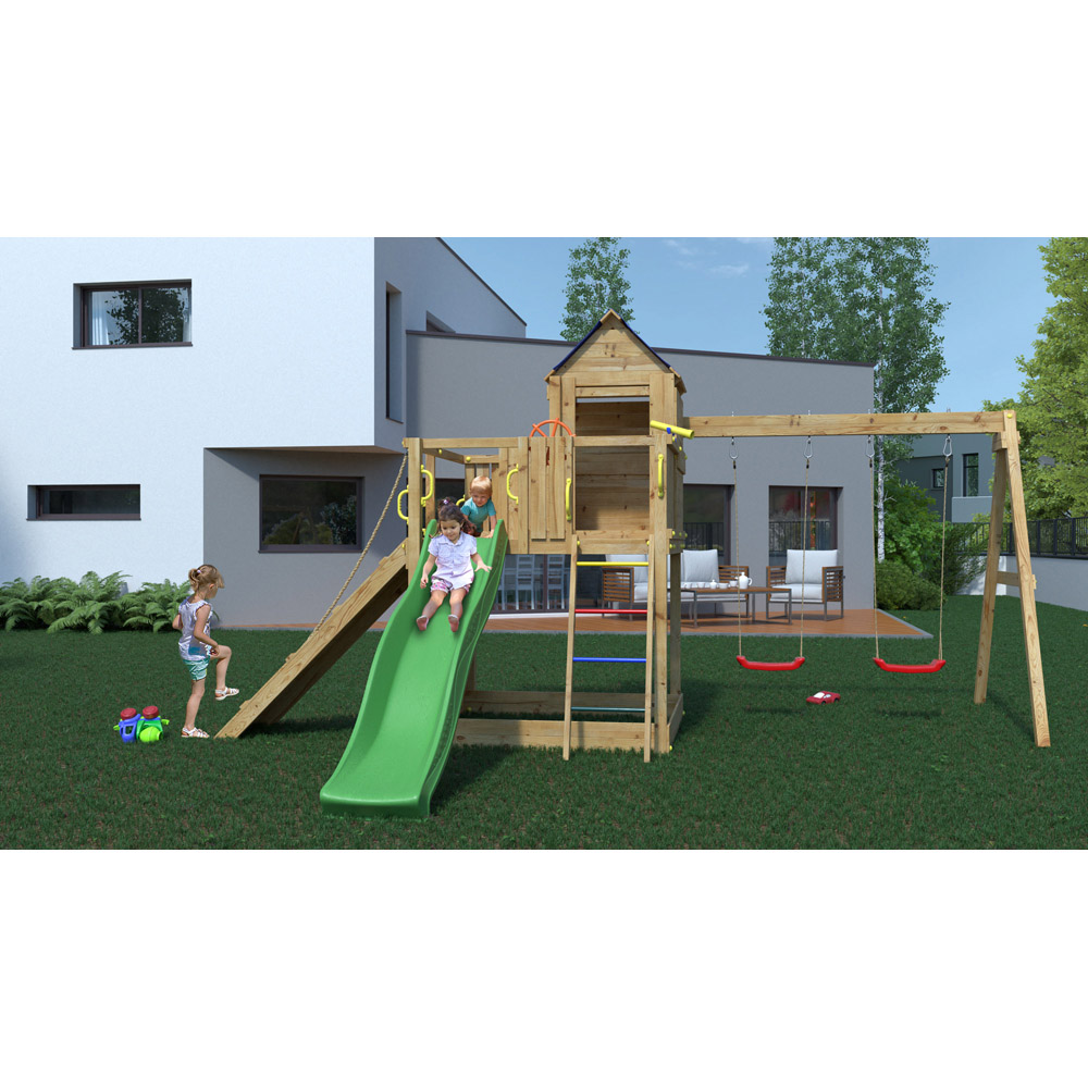 Shire Kids Treehouse with Double Swing Image 4