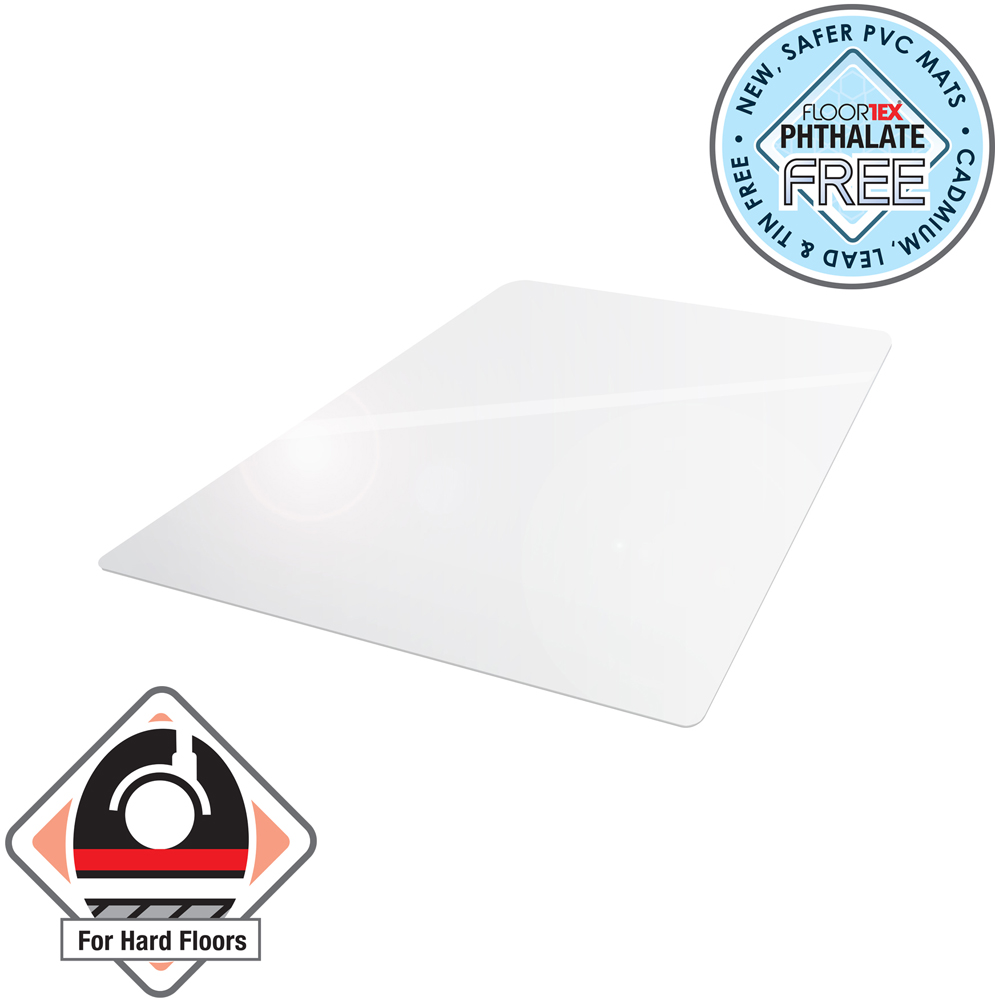 Floortex Advantagemat PVC Rectangular Chair Mat for Hard Floors 75 x 120cm Image 7
