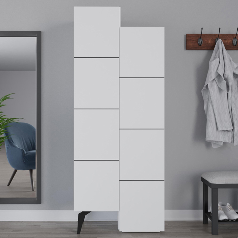 Decortie Stair 2 Door White Cabinet Image 1