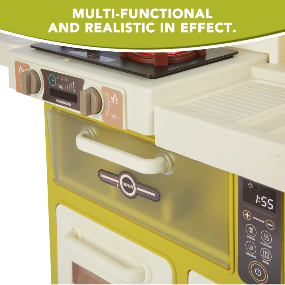 Alivio Kids Green Kitchen Playset with Sound and Lights Image 4