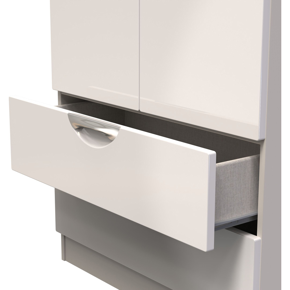 Crowndale Camden 2 Door 2 Drawer Kashmir Gloss Wardrobe Ready Assembled Image 7