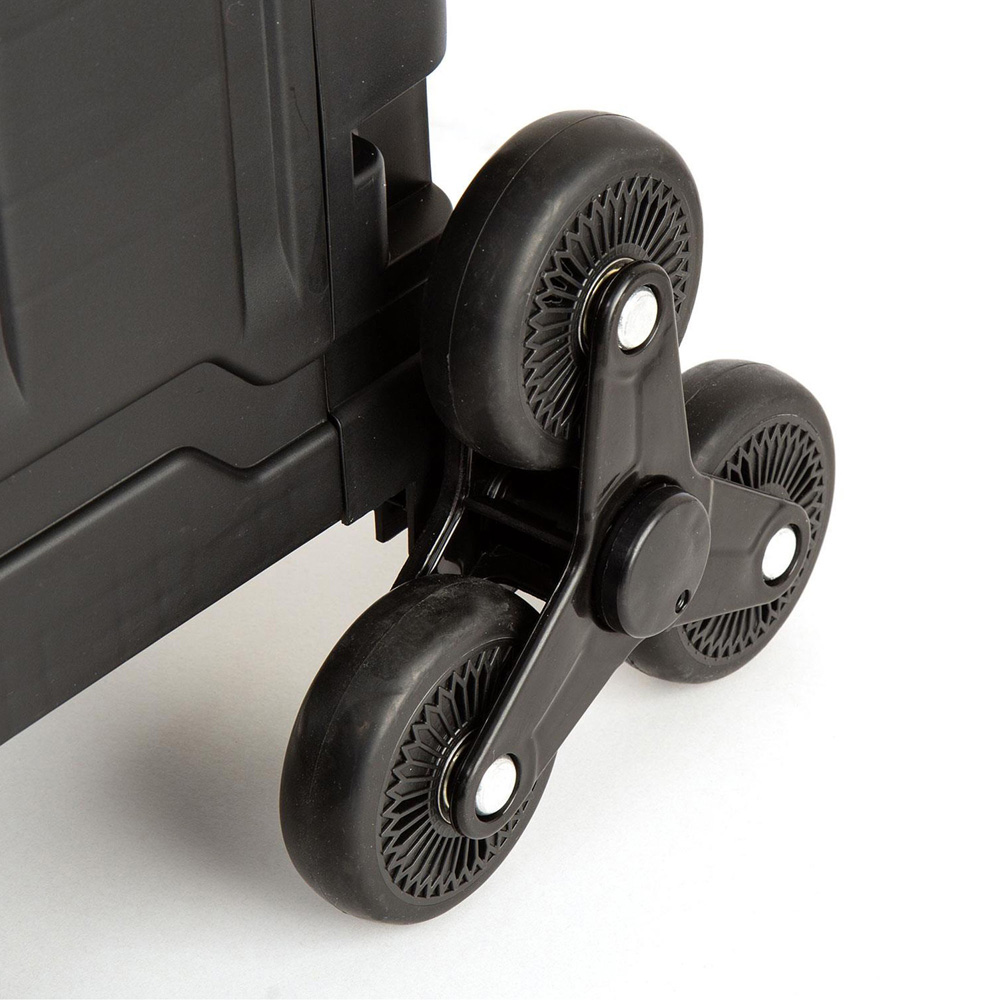 Sewing Online YN8812-BLACK Black Plastic Foldable Craft and Sewing Trolley 47 x 52 x 41cm Image 3