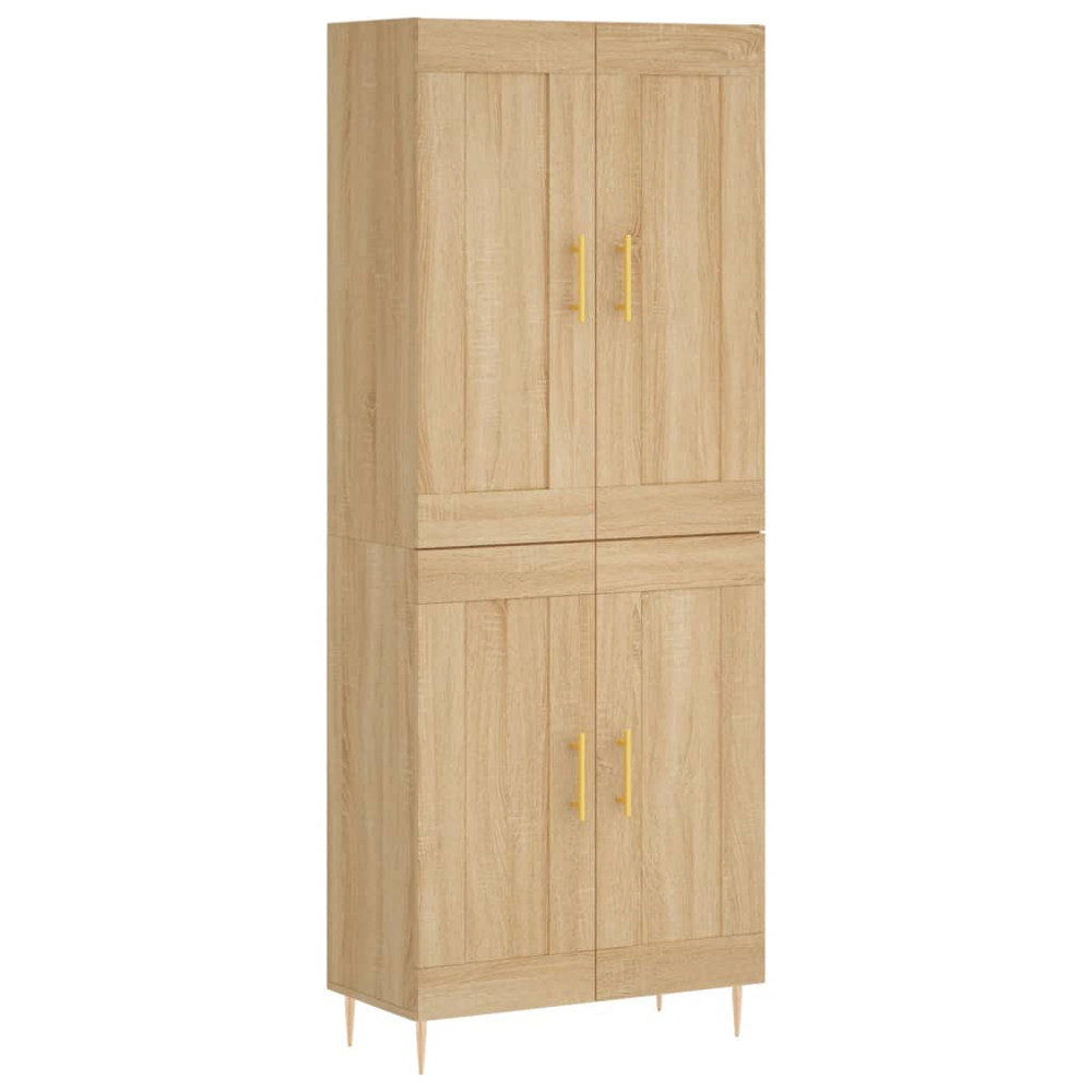 vidaXL 4 Door Sonoma Oak Highboard Image 2