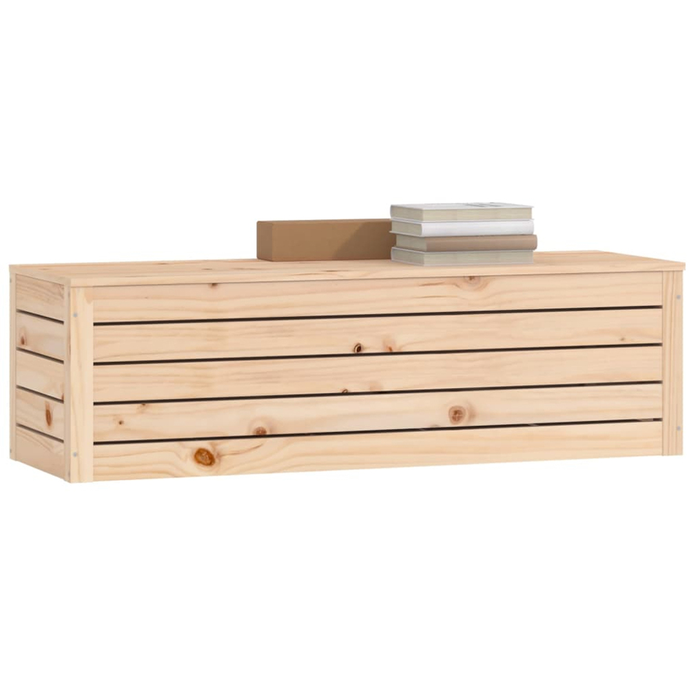 vidaXL Natural Solid Pinewood Storage Box with Lid Image 3