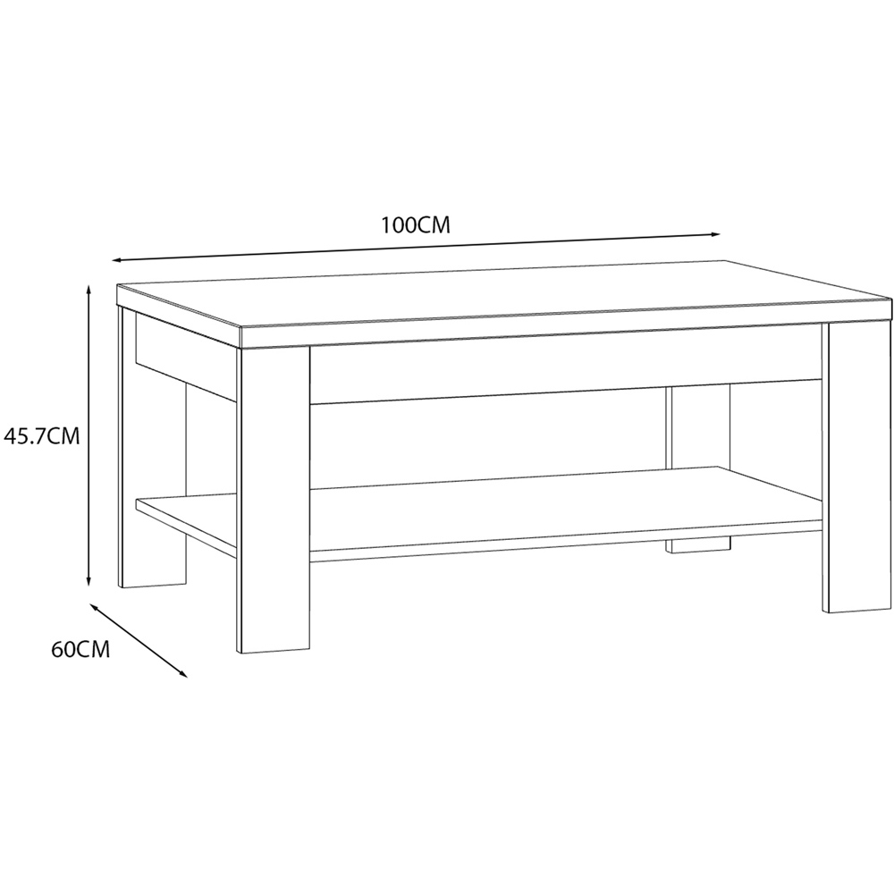 Florence Bohol Navy Riviera Oak Coffee Table Image 5