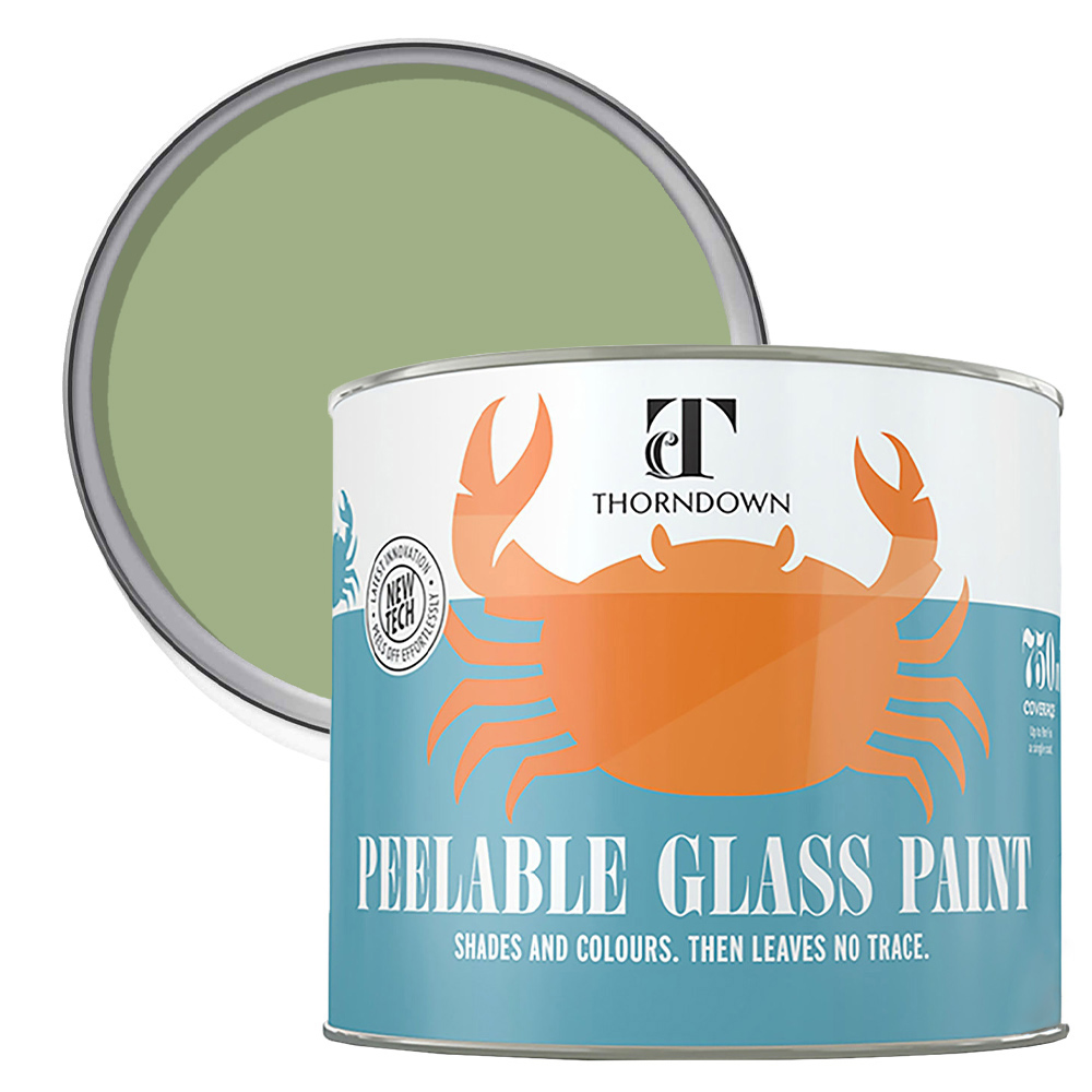 Thorndown Sedge Green Peelable Glass Paint 750ml Image 1