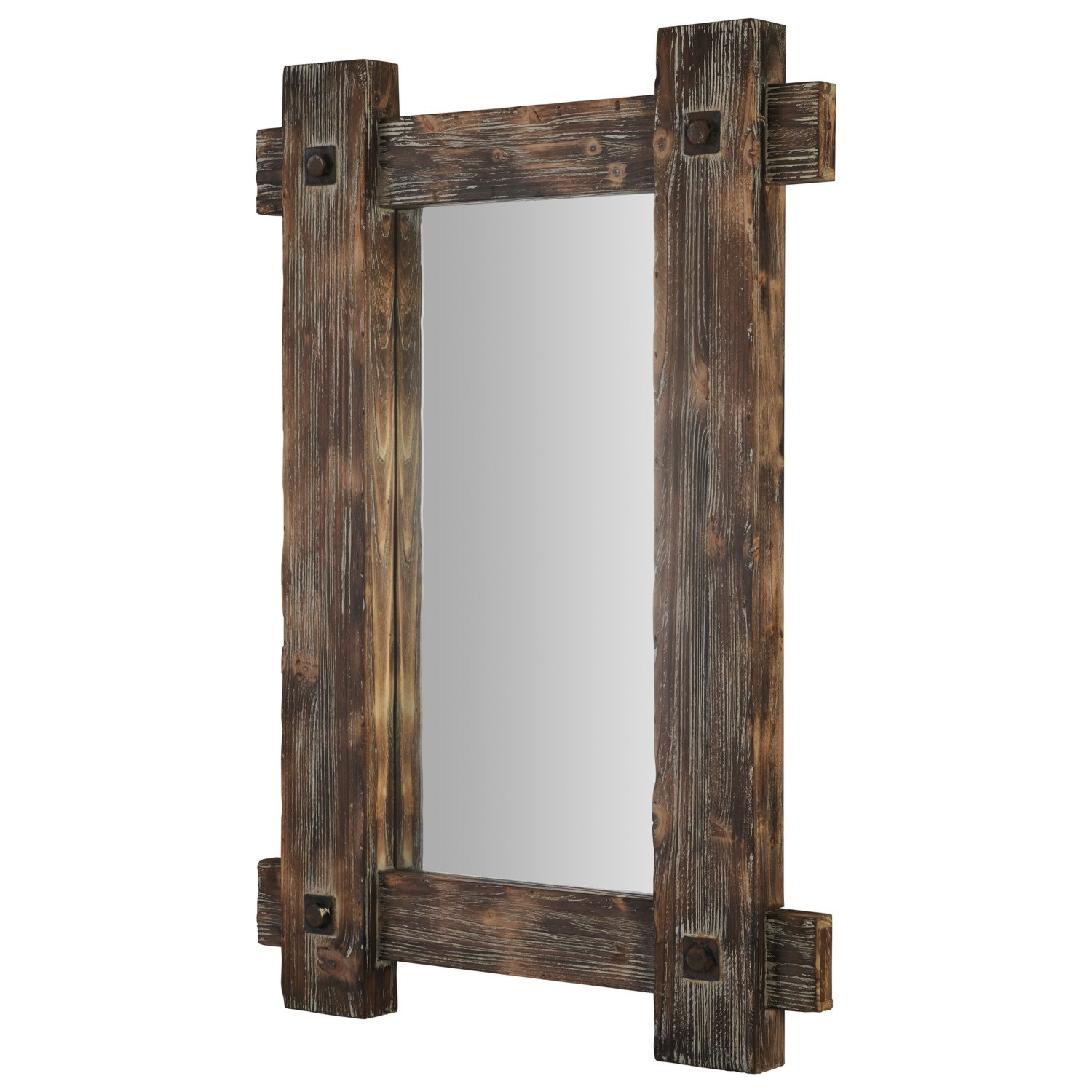 Natural Driftwood Sleeper Wall Mirror Image 2