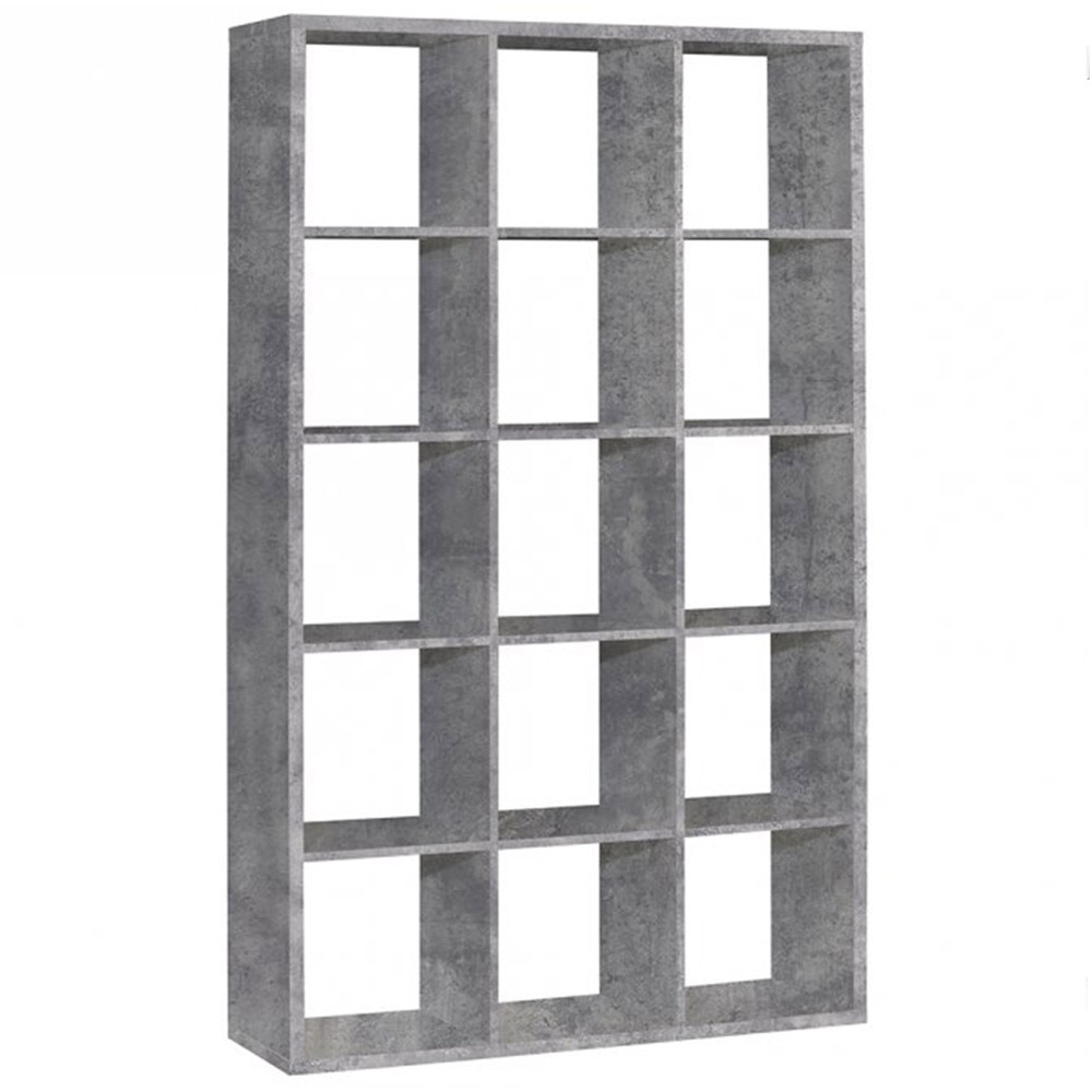 Florence Mauro Multi Shelf Concrete Grey Bookshelf Image 2