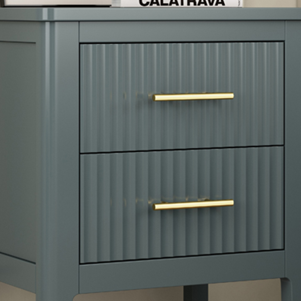 Palau 2 Drawer Grey Bedside Table Image 2