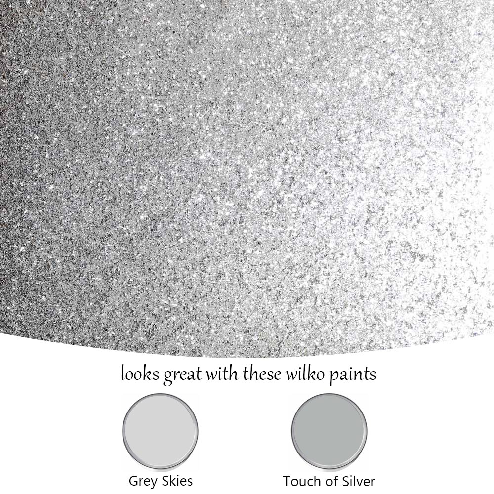 Arthouse Sequin Sparkle Silver Wallpaper Image 4