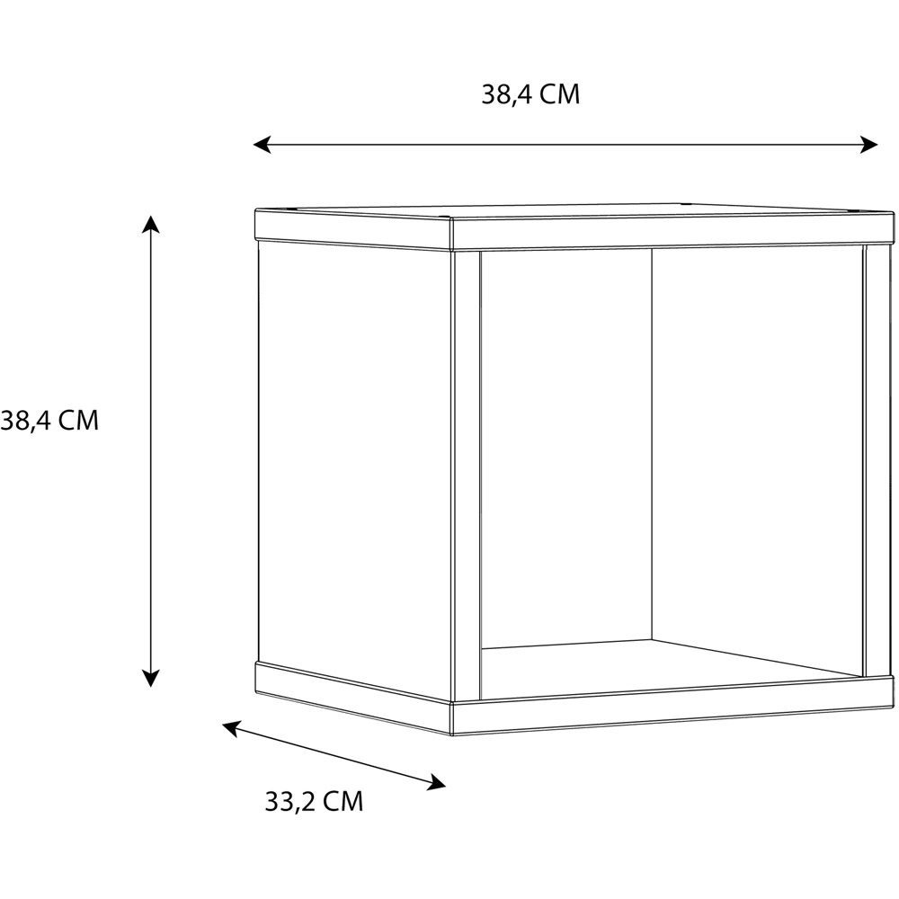 Florence Mauro Single Shelf White High Gloss Bookshelf Image 8