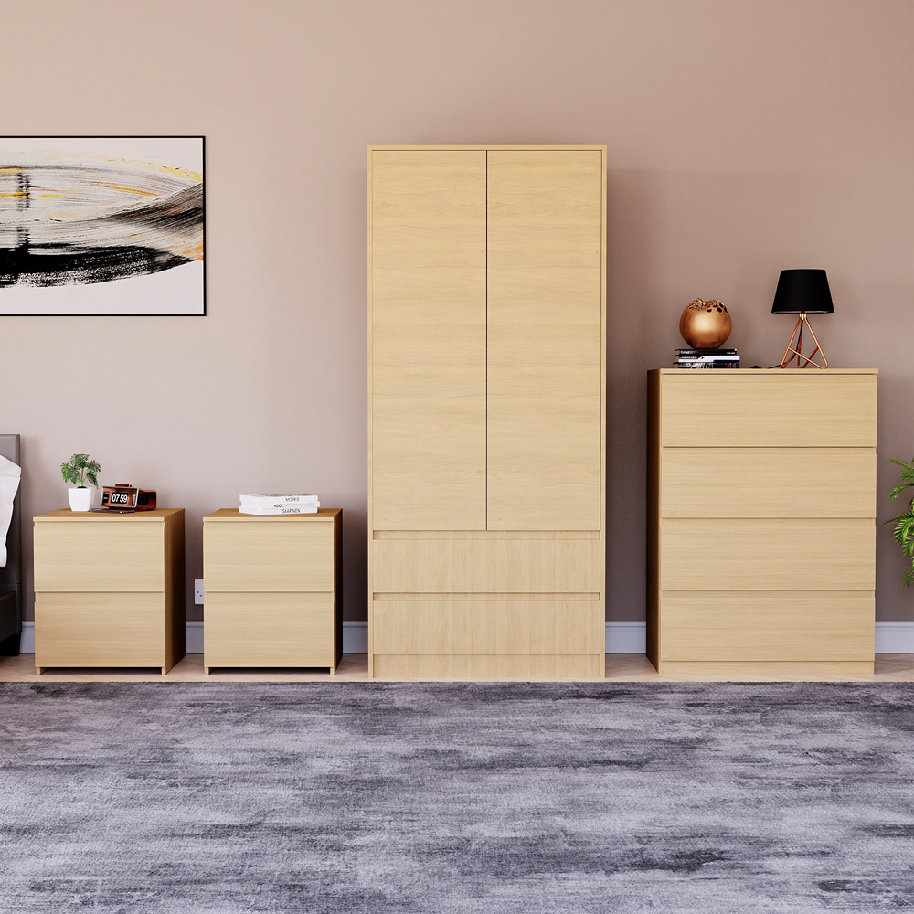 Denver Pine 4 Piece Bedroom Furniture Set Image 2