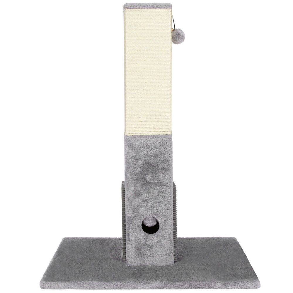 Costway Grey Cat Scratching Post with Balls Massage Brush and Carpet Base Image 2