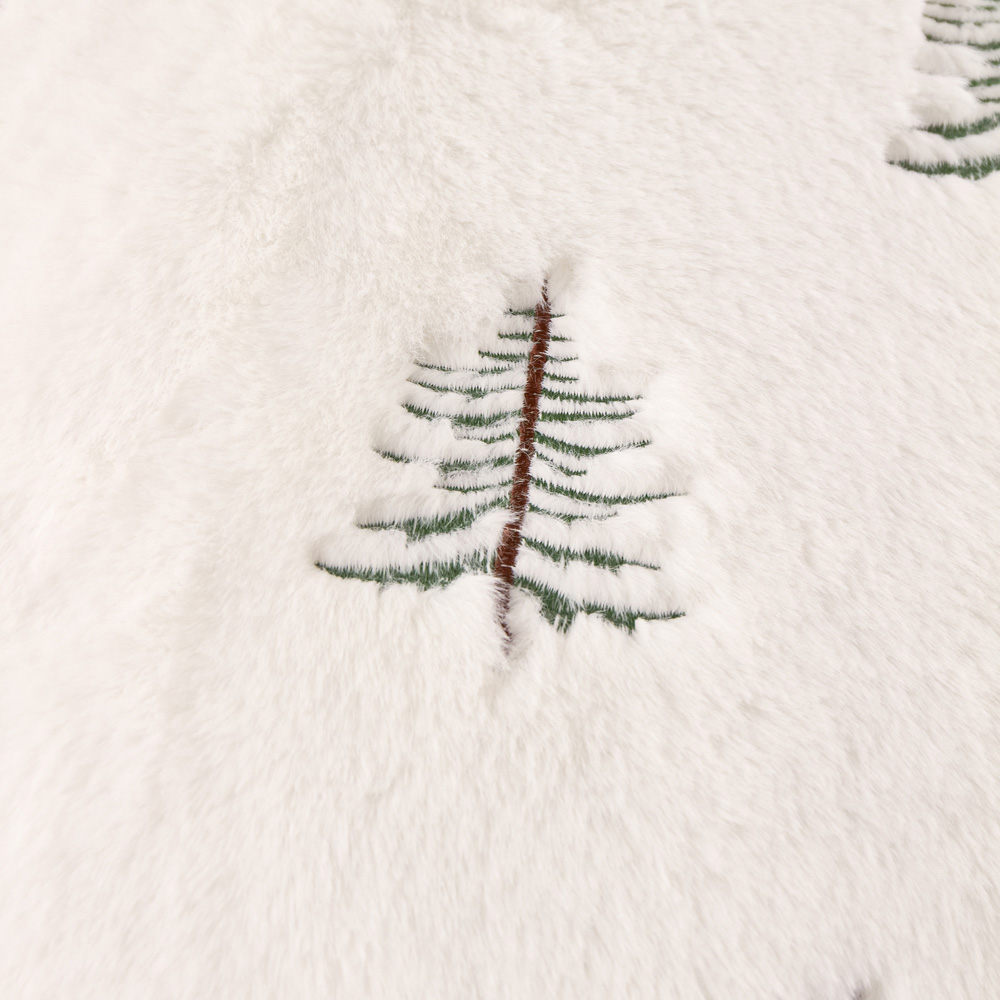 Furn Winter Pines Ecru Faux Fur Cushion 45 x 45cm Image 4