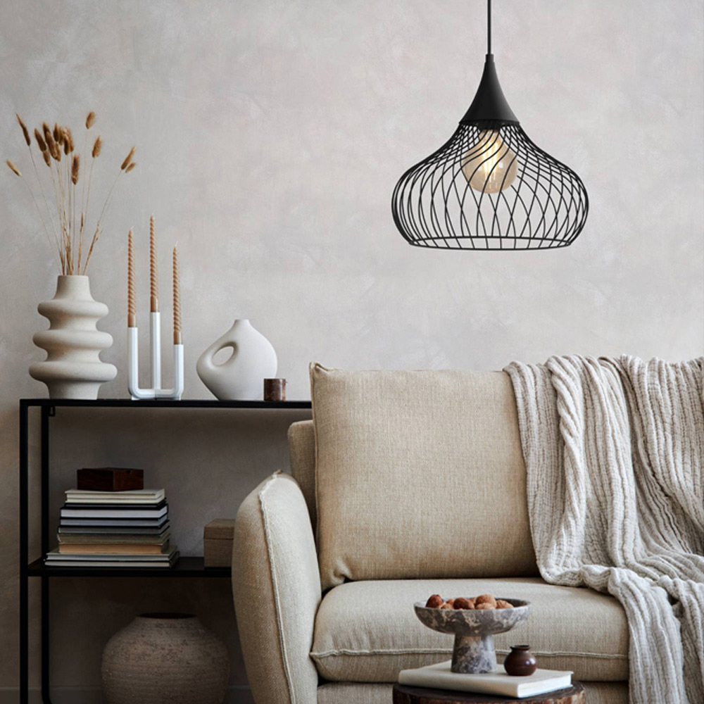 EGLO Staverton Black Teardrop Pendant Light Image 4