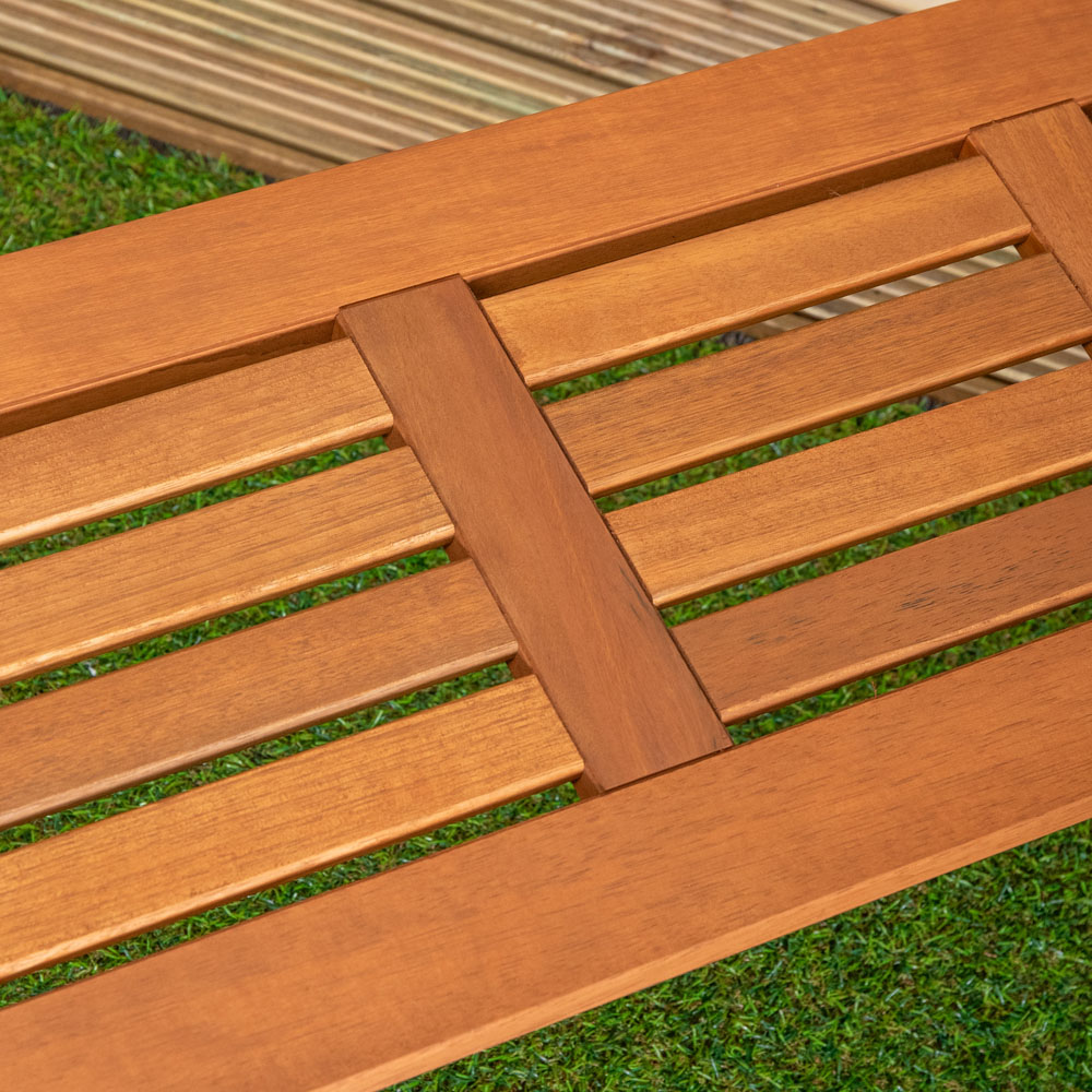 Samuel Alexander Coniston 2 Seater Wooden Garden Bench Stool Image 7