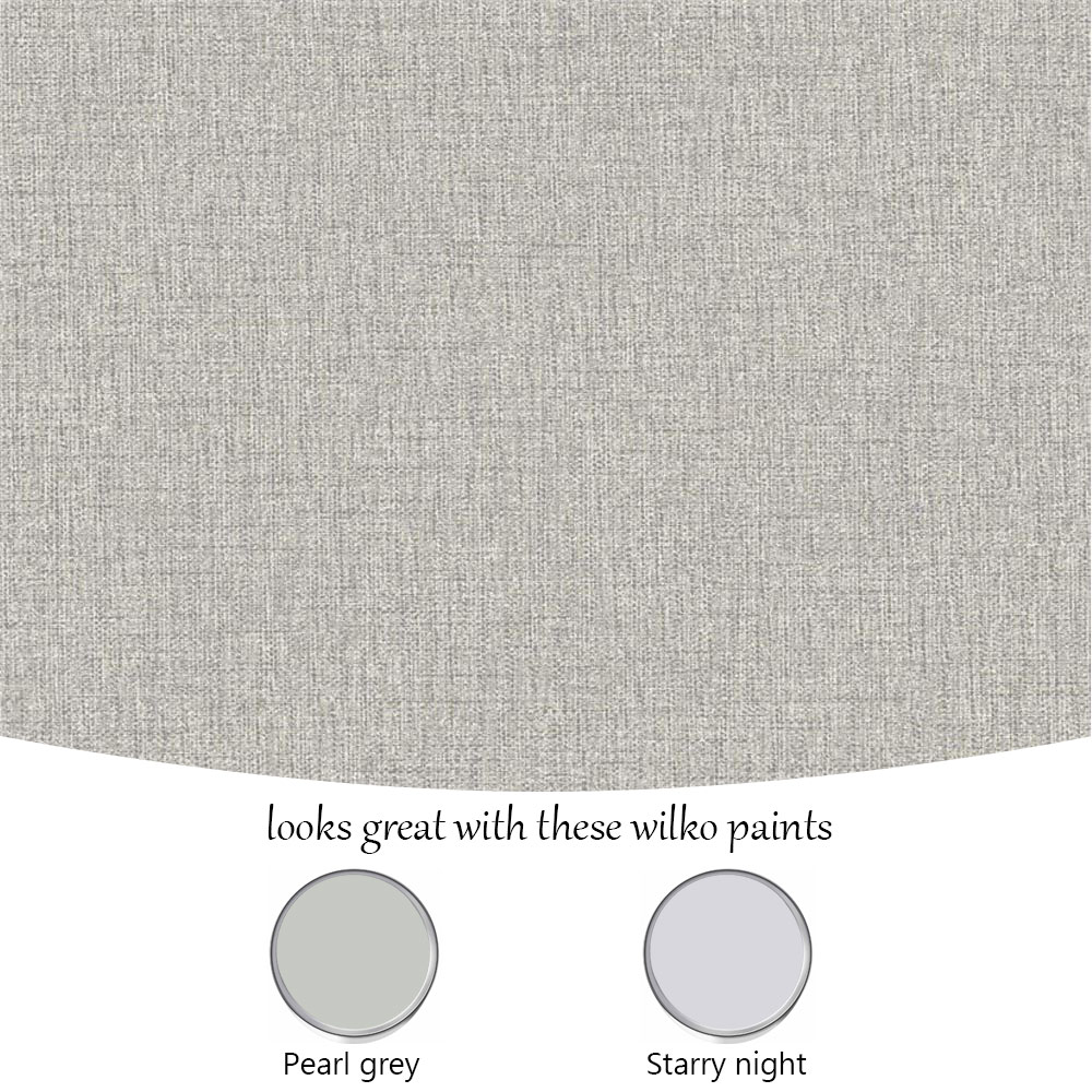 Grandeco Twill Plain Fabric Grey Textured Wallpaper Image 4