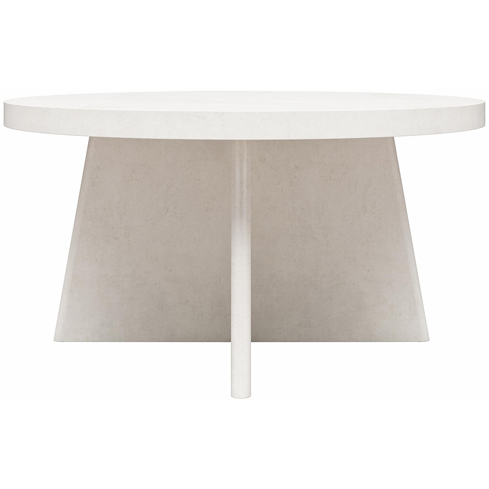 Dorel Liam White Plaster Round Coffee Table Image 3