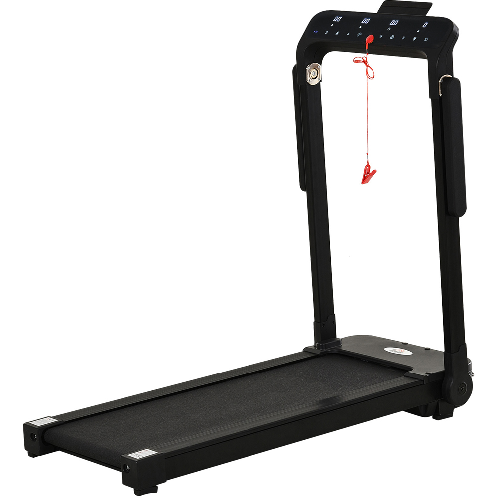 HOMCOM Black Foldable Motorised Treadmill with LED Monitor Image 1