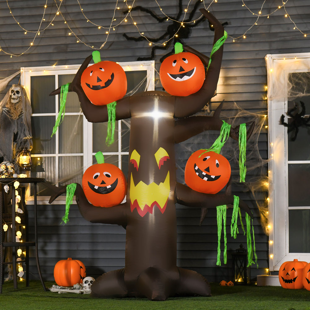 HOMCOM Halloween Inflatable Ghost Tree 8ft Image 2