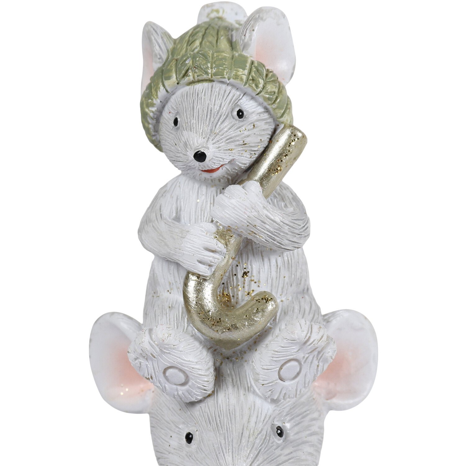 Mice On Present Christmas Ornament - Green Image 5