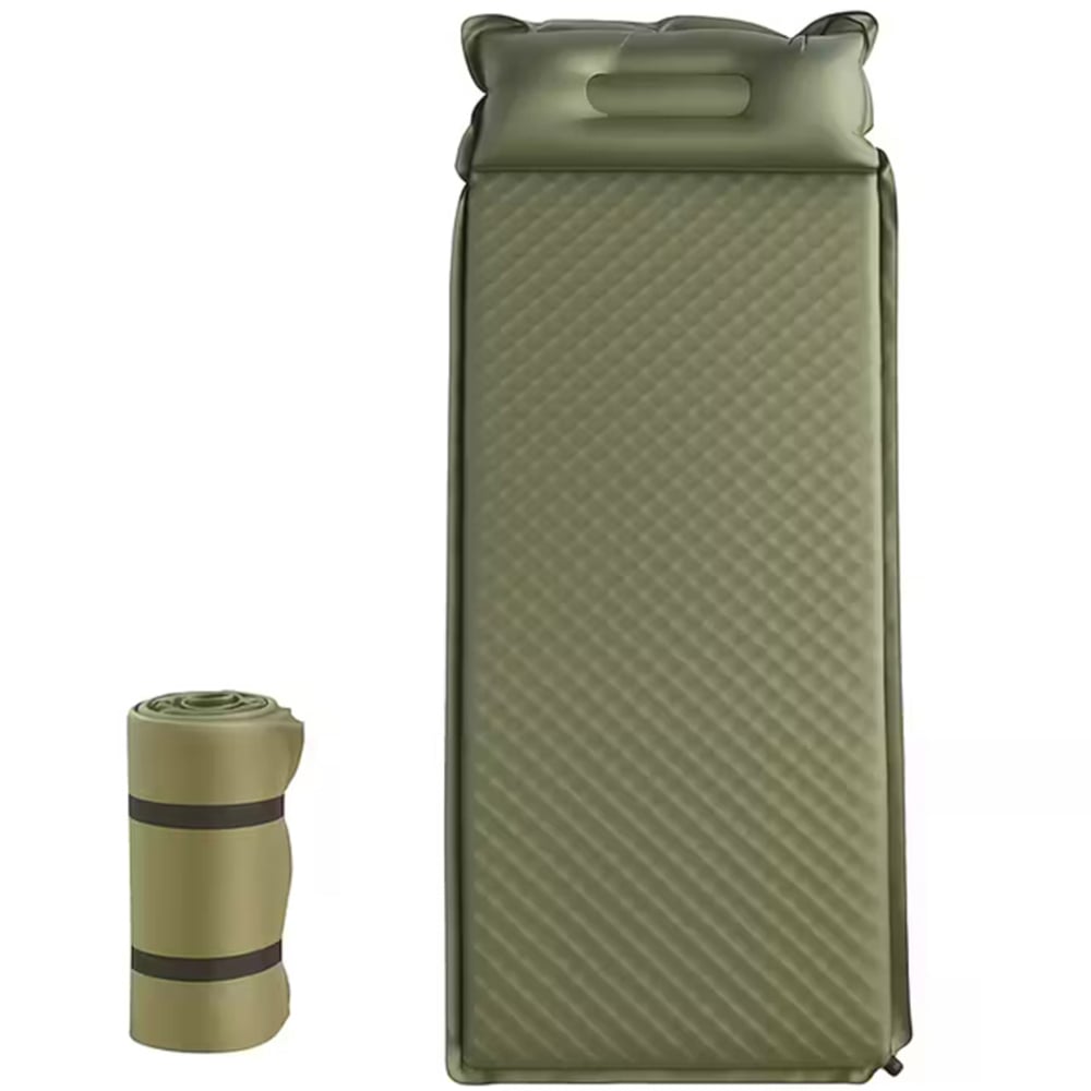 Alivio Single Olive Green Waterproof Inflatable Camping Sleeping Pad Image 3