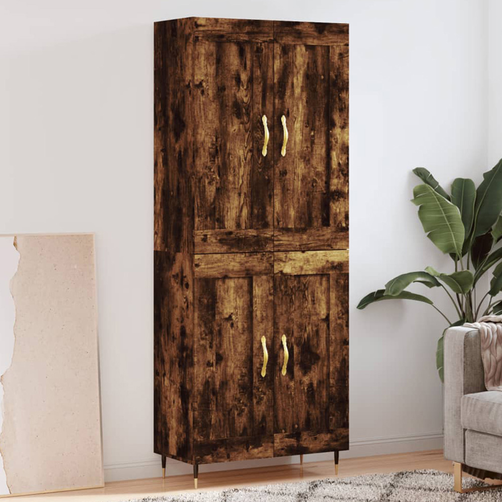 vidaXL 4 Door Smoked Oak Highboard Image