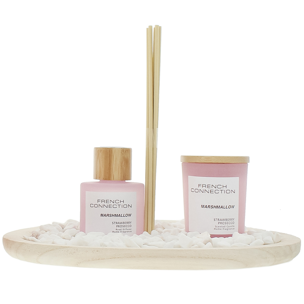 French Connection Pastel Collection Marshmallow Diffuser and Scented Candle 2 Piece Gift Set  Image 2