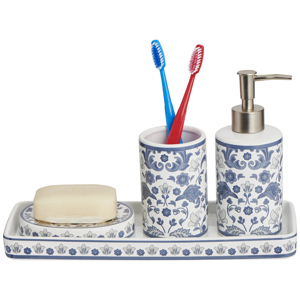 Wilko Blue Floral Tray Wilko