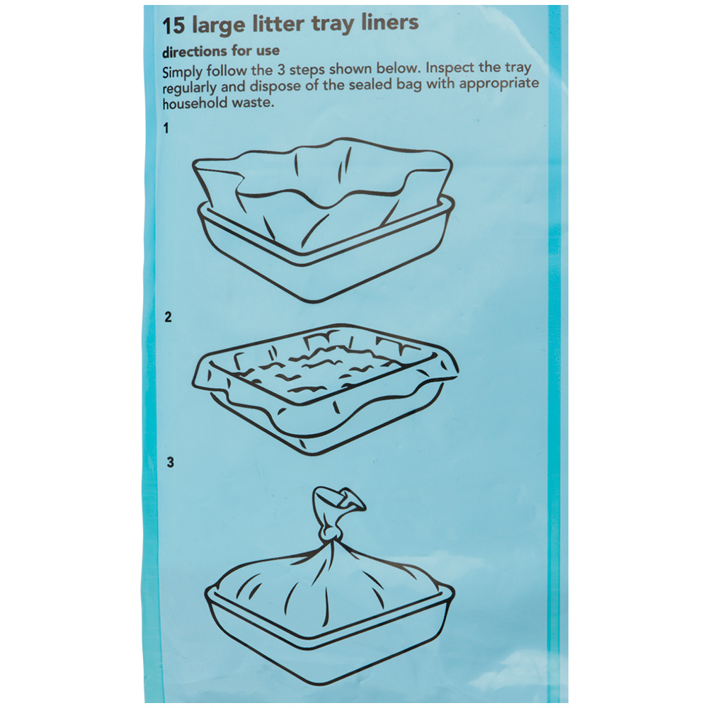 Wilko Cat Litter Tray Liners 15 Pack Image 3