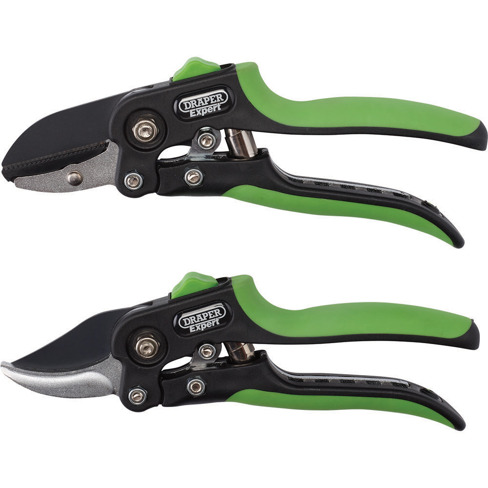 Draper Expert Anvil and Bypass Secateurs 20cm Set of 2 Wilko