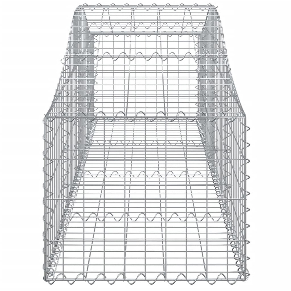 vidaXL Silver Galvanised Iron Arched Gabion Basket 200 x 50 x 40/60cm 2 Pack Image 3