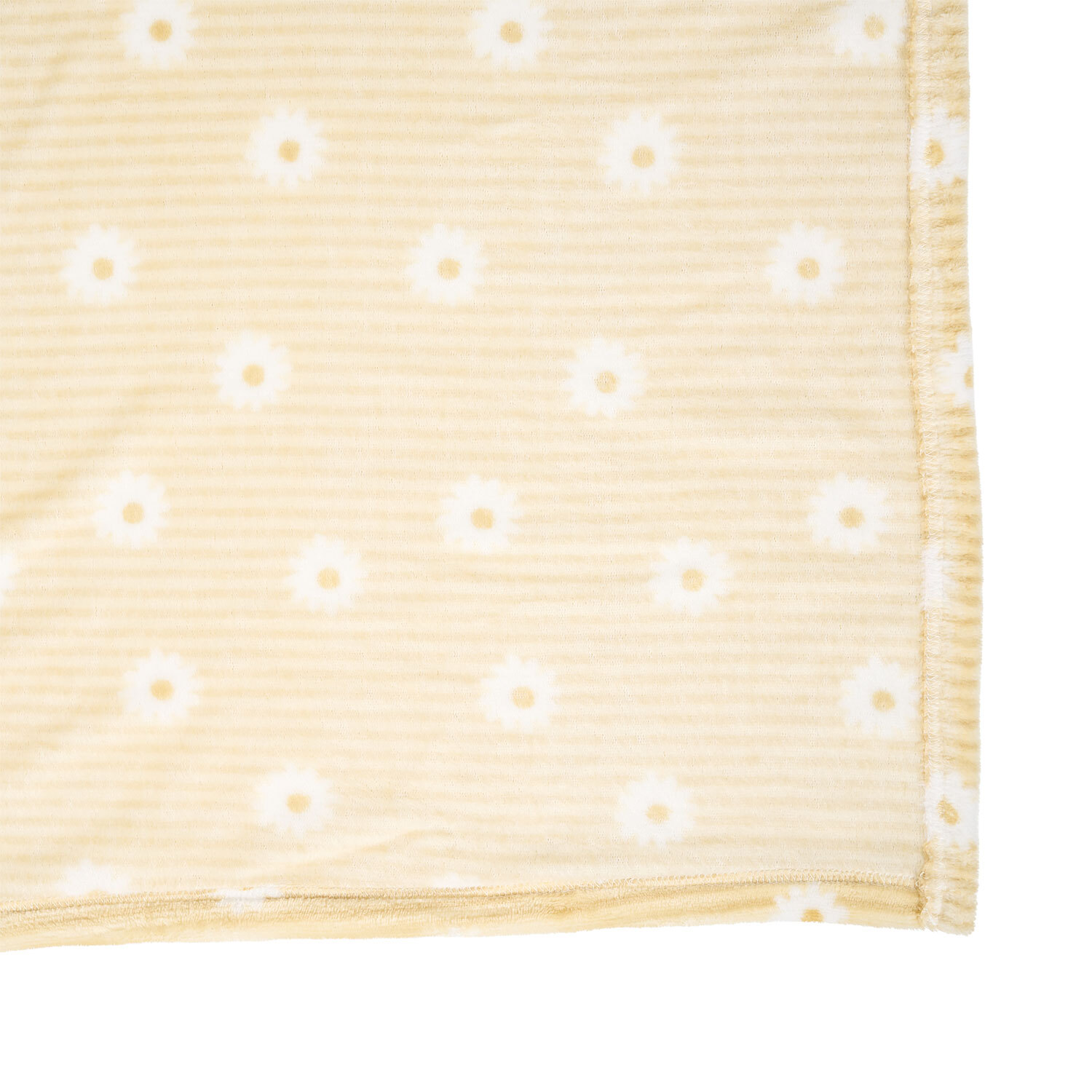 Daisy Stripe Printed Throw Yellow Image 6