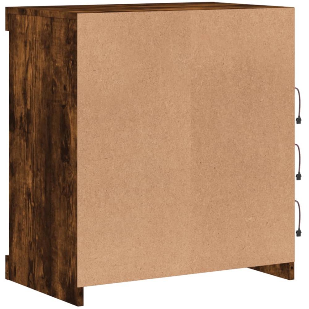 vidaXL 4 Shelf Smoked Oak Sideboard with RGB LED Lights Image 8