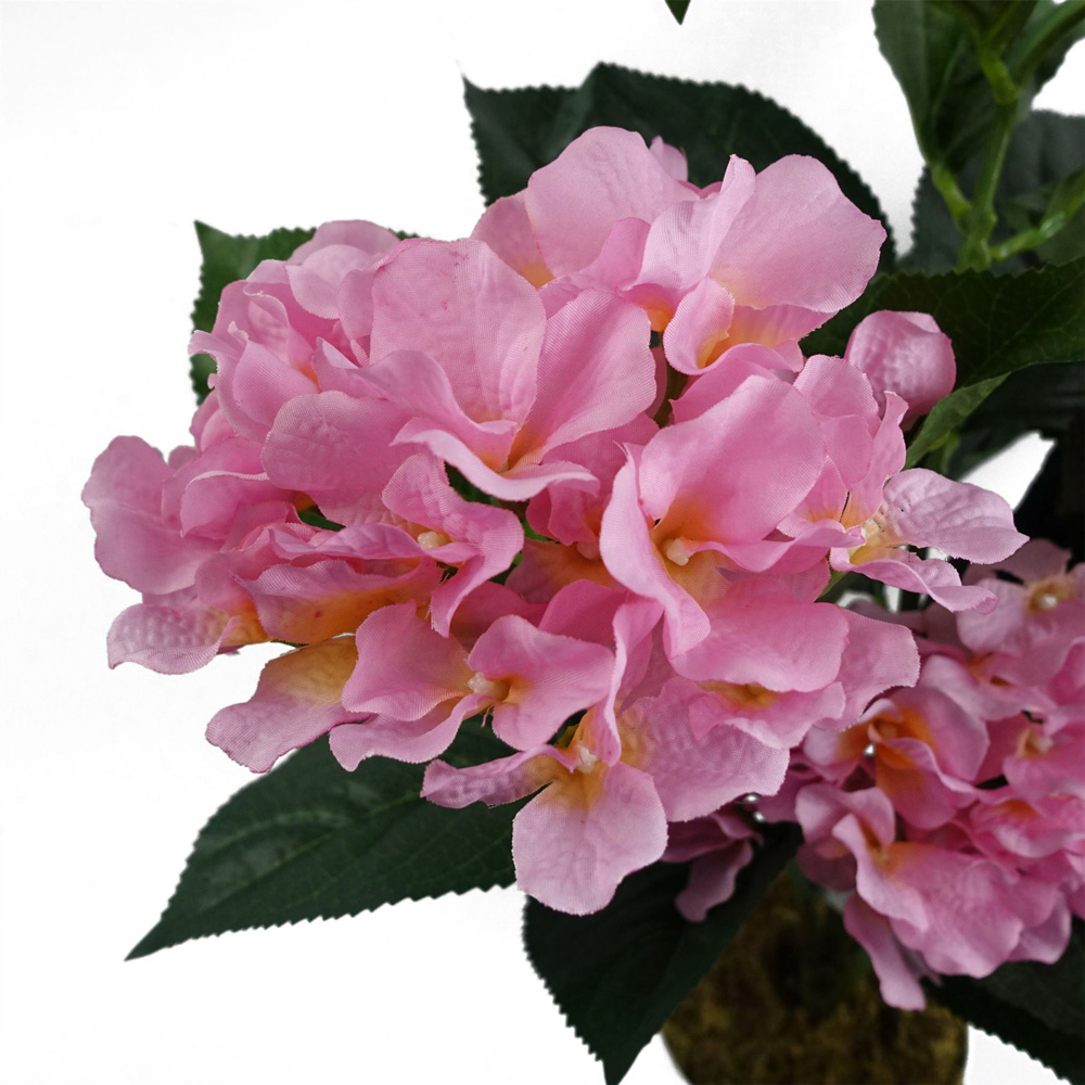 Leaf Pink Hydrangea Artificial Plant 55cm Image 3