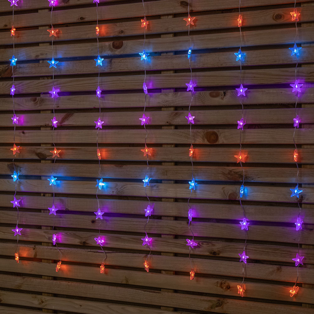 Samuel Alexander 108 Rainbow LED Christmas Star Curtain Lights 1.2 x 1.2m Image 4